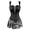 Black, variant on Corset Steampunk Lace Zip pu Leather Bustier dress Gothic Lingerie Plus Size Red 5XL