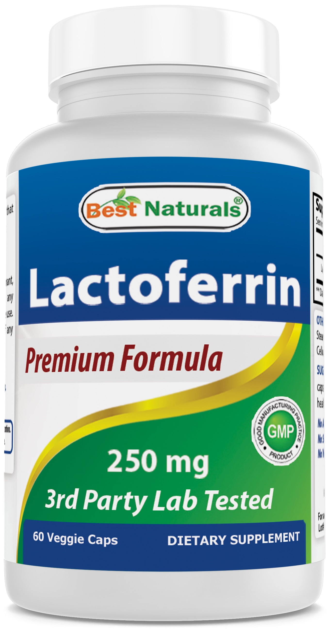 Best Naturals Lactoferrin 250 mg Veggie Capsule, Supports Healthy