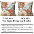 thumbnail image 2 of Vintage Flowers Pillow Covers 16x16 Inch Set of 2 Orange Yellow Floral Leaves Decorative Square Boho Throw Pillows for Couch Rustic Pillow Cases Home Decor Living Room Sofa Porch Outdoor, 2 of 6