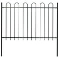 thumbnail image 4 of vidaXL Garden Fence with Hoop Top Steel 39ft Black, 4 of 49