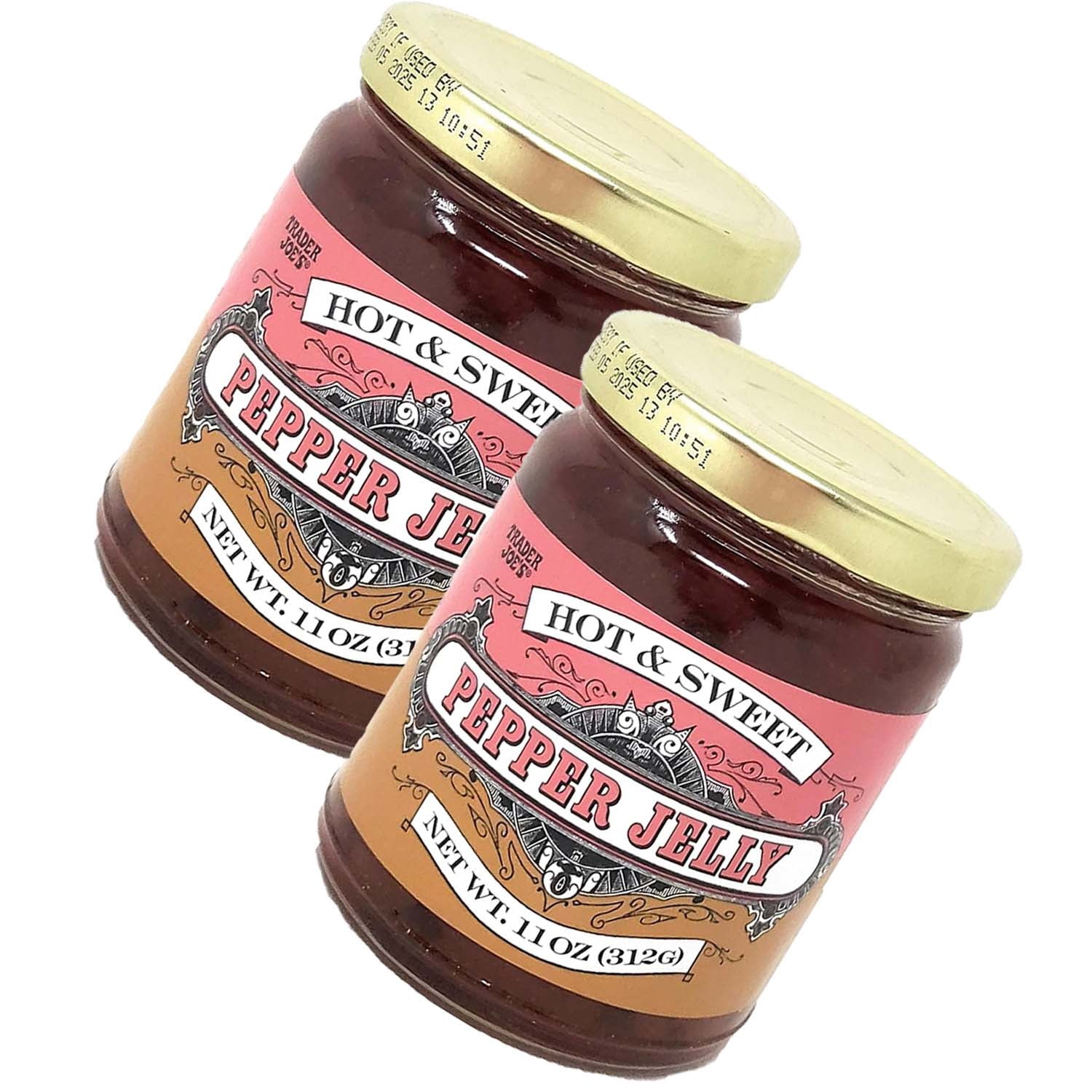 Pack of 3 Trader Joe's Hot & Sweet Pepper Jelly - Flavorful Spread, 11 oz