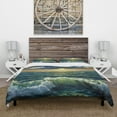 thumbnail image 3 of Designart 'Sunset Over Cloudy ocean' Sea & Shore Duvet Cover Set, 3 of 4