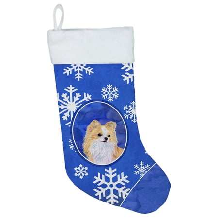 Carolines Treasures SS4611-CS Chihuahua Winter Snowflakes Christmas Stocking SS4611 Large multicolor
