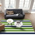 thumbnail image 4 of Geometric Area Rug 5'x8' Green Navy Blue White Geometric Stripes Washable Area Rugs Non Shedding Floor Carpet Rubber Backing Non-Slip Indoor Mats for Living Room Bedroom Kitchen, 4 of 8