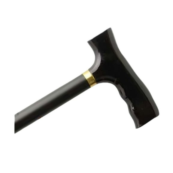 AlexOrthopedic Mobility Support Adjustable Travel Folding Cane with Fritz Handle - Black