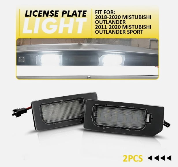 2x License LED Plate Light Lamp 8341A132 Fit 2011- 2025 Outlander Mitsubishi Sport