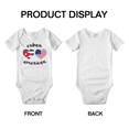 thumbnail image 3 of Cuban American Flag Two Hearts Cute Baby Clothes For Boy Girl (White, 3-6 Months), 3 of 5