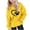 Yellow, variant on HAiming Kids Pullover Sweatshirts Printed Long Sleeve Hooded Loose Casual Shirts Fall Winter Workout Tops with Pockets