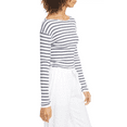 thumbnail image 5 of Vince Striped Rib Boatneck (Optic White/Marine) Women’s Clothing, 5 of 6
