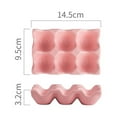 thumbnail image 3 of 6 Grids Egg Holder Ceramic Anti-Slip Egg Box Refrigerator Shockproof Egg Storage Box (Pink), 3 of 8