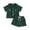 j-906Green413, variant on HAYIMI Two Piece Short Sleeve Shirt And Shorts For Kids Casual Double Layer Mesh Collar Summer Basic Outfit Sets For Boys Girls Breathable Clothes Sets