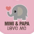 thumbnail image 4 of Inktastic Mimi and Papa Love Me Elephant Boys or Girls Baby Bib, 4 of 4