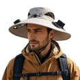 thumbnail image 7 of Solar Fan Hat, Wide Brim Breathable Sun Protection Cap with Solar Powered Fan, Outdoor Fishing Hiking Hat, 7 of 7