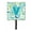 Teal Blue, variant on Letter V Flowers And Butterflies Teal Blue Leash & Key Holder