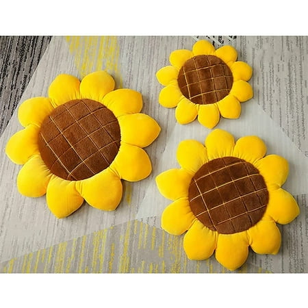 

50cm Sunflower Throw Pillow Cushion Cute Daisy Flower Shaped Plush Toy Seat Cushion Chair Cushion Home Decor Cushion