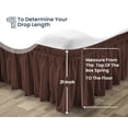thumbnail image 3 of SGI Bedding 21 Inch Wrap Around Bedskirt | Microfiber Wrap Around Bed Skirt | Fade-Resistant, Wrinkle-free, Anti-static, Decorative, Extra Storage Space, Clutter-Free | Family King, Chocolate, 3 of 8