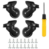 Uxcell 2 Pair Luggage Wheels Replacement Suitcase Wheels Caster Repair for Luggage Swivel Wheel Black (1.3"x1.3"x1.3"x1.3")