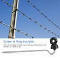 thumbnail image 3 of 50Pcs Multifunction Electric Fence Insulator, Black Field Guardian Wood Post Screw in Fencing Ring Insulator for Animal Protection Fence Wire Insertion, 3 of 7