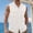 White, variant on YLSDY Men's Linen Blend Sleeveless Button-Down Shirt, Casual Summer Vest with Dual Chest Pockets Khaki S