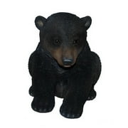 Hi-Line Gift Ltd Black Bear Cub Sitting Garden Statue