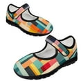 thumbnail image 2 of Psesaysky Colorful Stripes Casual Shoes for Ladies Girls Light Shock-Absorption Velcro Sneakers Easy to Wear Size 5.5-10, 2 of 7