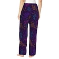 thumbnail image 3 of Uemuo Colorful Snake Pattern Women's Wide Leg Palazzo Lounge Pants with Pockets Light Weight Loose Comfy Casual Pajama Pants-Small, 3 of 9