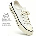 thumbnail image 3 of CHICVOMEY Women's Mules Comfortable Slip on Sneakers Tennis Shoes Summer Backless Canvas Tennis Shoes, 3 of 9