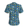 thumbnail image 3 of Uemuo Dinosaur on the Beach Vacation Printed Women's Classic V-Neck T-Shirt - Soft, Breathable, Moisture-Wicking, Perfect for Casual, Office, Travel, and Everyday Wear-Small, 3 of 5