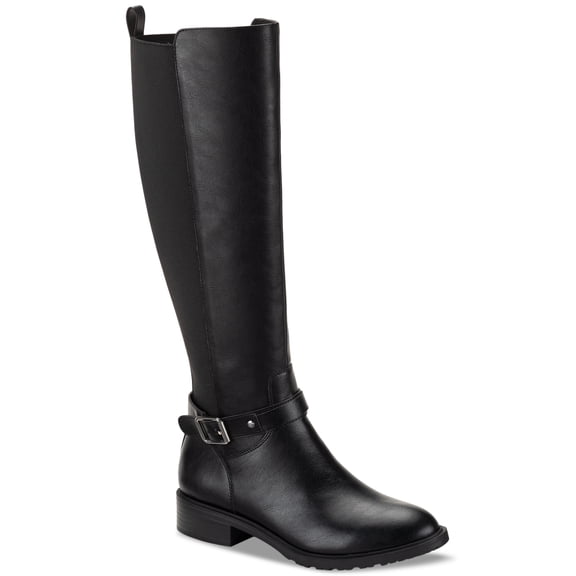 Style Co Valenciaa Riding Boots Black Smooth 7M