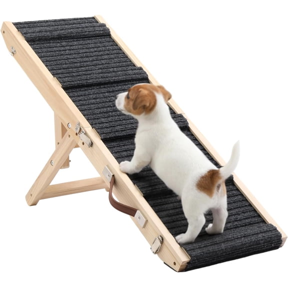 Dog Ramp for Bed, 39" Foldable Dog Steps for Couch Height Adjustable, Portable Pet Ramp for Car with Non-Slip Mat (39 inch)