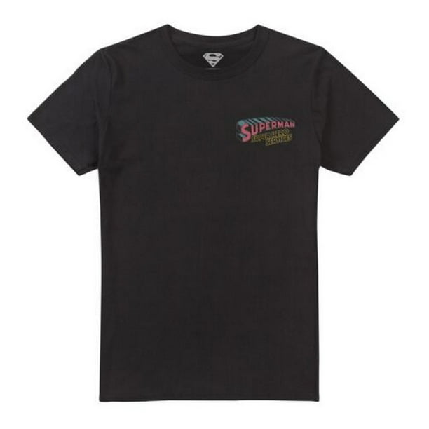 Superman - Camiseta Super Hero Services para Hombre (Negro)