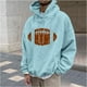 thumbnail image 1 of Sudadera con capucha para hombre, estilo casual, con cuello redondo, estampado, manga larga, blusa de poliéster, 1 of 6