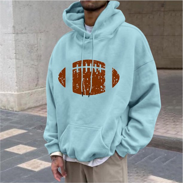 Sudadera con capucha para hombre, estilo casual, con cuello redondo, estampado, manga larga, blusa de poliéster