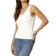 thumbnail image 4 of Chaleco sin mangas para mujer, ligero, con escote redondo, de punto acanalado, camisetas básicas casuales de verano 2025 S blanco, 4 of 5