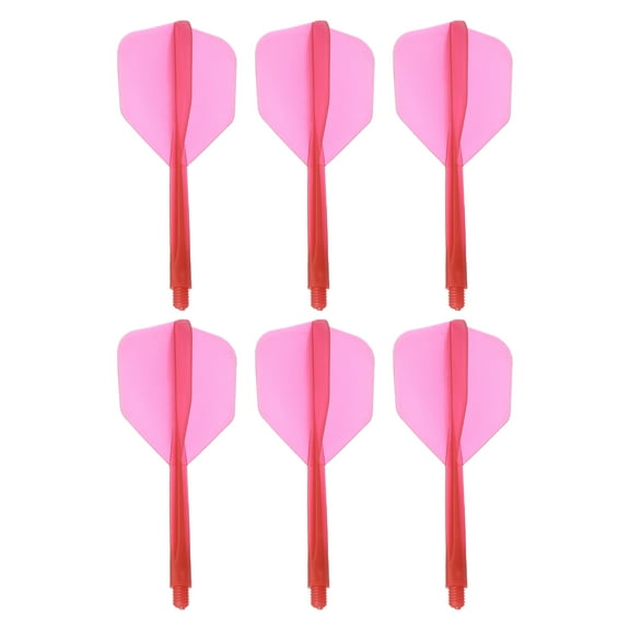 Uxcell Integrated Dart Shaft Flights, 6 Pack Durable Dart Flight Set, Red