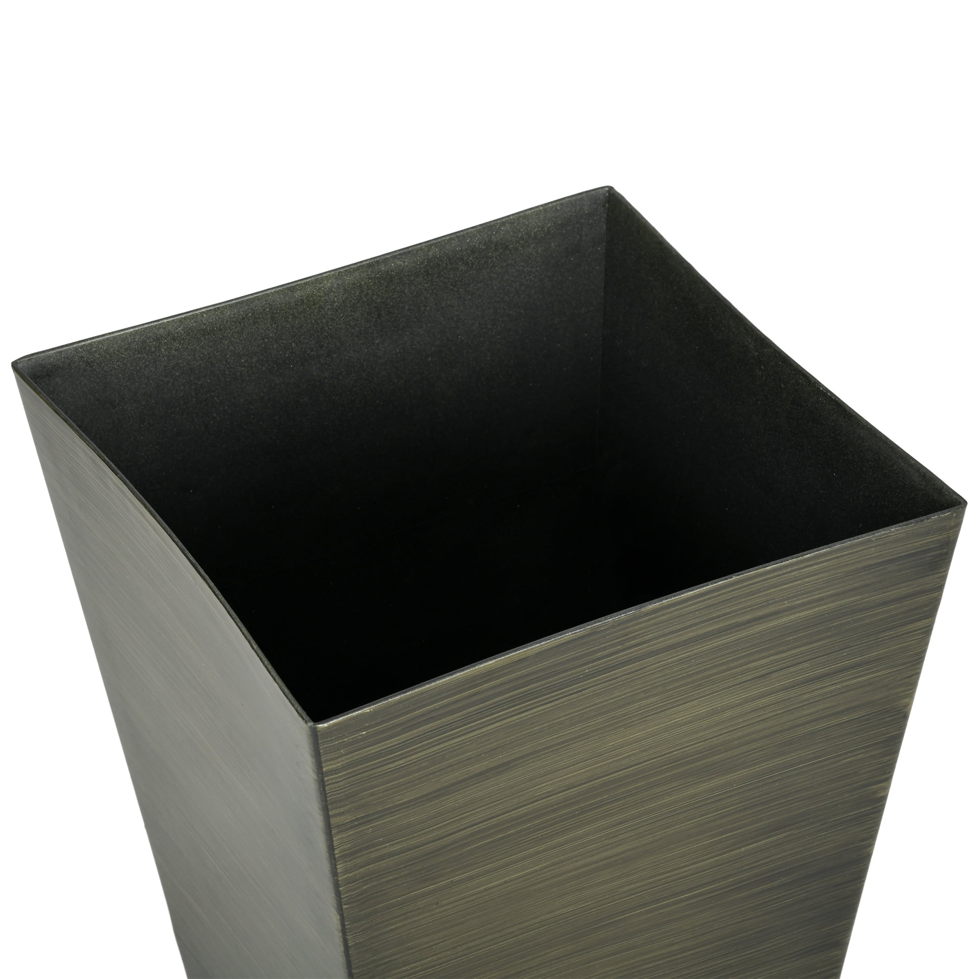 Outsunny Set of 3 Tall Outdoor Planters w/ Drainage Holes, Dark Brown