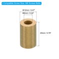 thumbnail image 2 of M6 Brass Spacers, 12 Pcs Metal Spacer Brass 6mm ID x 12mm OD x 20mm L Screw Standoff for 1/4inch or M6 Screw Bolts, 2 of 5