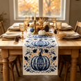 thumbnail image 4 of SLYNSHome Thanksgiving Pumpkin Table Runner, Fall Botanical Print Table Flag, Harvest Holiday Tablecloth for Dining Room Kitchen Home Party Decor, 4 of 6