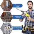 thumbnail image 5 of SDS-Max Ground Rod Driver, 30mm Heavy Duty Steel Drill Driver, Compatible with Rotary Hammer Drill Ground Rods (1.18"), 5 of 5