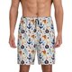 thumbnail image 1 of Balery Pirate Skull And Anchor Pantalones cortos de pijama de punto de algodón para hombre con cinturilla y bolsillos-Medium, 1 of 6
