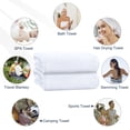 thumbnail image 6 of White Bath Towels Set of 4, Large & Ultra Soft Bath Towels 35x70in, Highly Absorbent and Quick Dry Hotel Towels for Bathroom Gym Swim, Durable Microfiber Shower Sheets for Adult,Pet, 6 of 7
