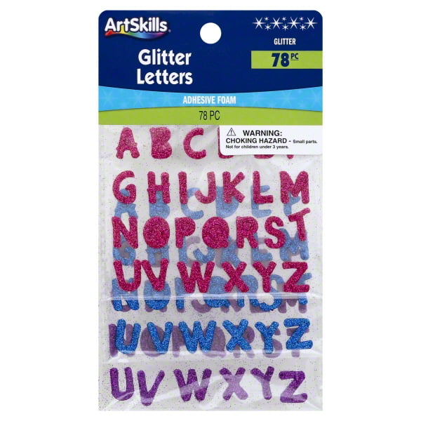 ArtSkills Adhesive Foam Glitter Letters - 78 PC - Walmart.com - Walmart.com