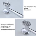 thumbnail image 3 of Ablandador de carne multifuncional, mazo ergonómico de acero inoxidable de doble cara, resistente con agarre cómodo de goma, ideal para una limpieza fácil y para realizar múltiples tareas en la cocina, 3 of 5