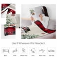 thumbnail image 4 of Christmas Snowman Throw Flannel Blanket 32x48In Christmas Tree Snowflakes Red Plaid Linen Texture Super Soft Cozy Bed Blanket, Lightweight Plush Fuzzy Bed Throw for Bedroom Sofa Couch Living Room, 4 of 4