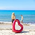 thumbnail image 3 of The Original Heart Shaped Pool Float by LOTELI - Metallic Dark Pink - Thicker and Stronger - Best Inflatable for Pool Parties, Bachelorette - Summer Fun & Relaxation - Durable & Easy to Inflate (2), 3 of 9