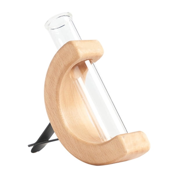Decoración del hogar, decoración de habitaciones, decoración de paredes, minijarrón de cristal para coche, con clip, madera maciza, para arreglos florales, para consola central, salida, madera maciza,