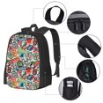 thumbnail image 4 of Daiia Cute Nautical Backpack for Men and Women -Durable Backpack Large Capacity, Water-Resistant Bag with Adjustable Straps and Laptop Compartment, 4 of 9