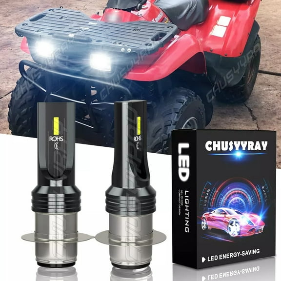 For Kawasaki Prairie 300 400 1999-2002 H6 LED Headlight Kit 6000K White Bulbs 2Pcs