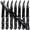8PCS, variant on Steak Knives Set of 8,Sharp Serrated Dinner Knife Kitchen Cutting Knife for Meat Cheese Stainless Steel Black Knife Cutlery Set Dishwasher Safe