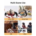 thumbnail image 2 of 15 Inch Round Placemats Set of 6, Black Plaid Christmas Non Slip Heat Insulation PP Table Mats, Snowman Gifts Xmas Tree Winter Snowflake Washable Place Mats for Kitchen Dining Party Table Decor, 2 of 7